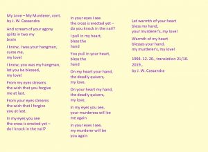 My Love My Murderer - A Poem By J W Cassandra at UpDivine