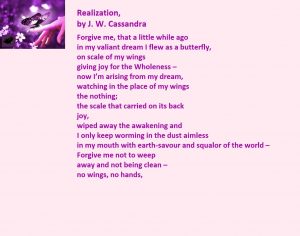 Realization | A poem by JW Cassandra at UpDivine