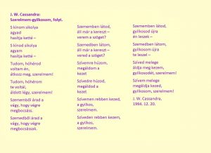 Szerelmem-gyilkosom | Hungarian Poem by JW Cassandra at UpDivine