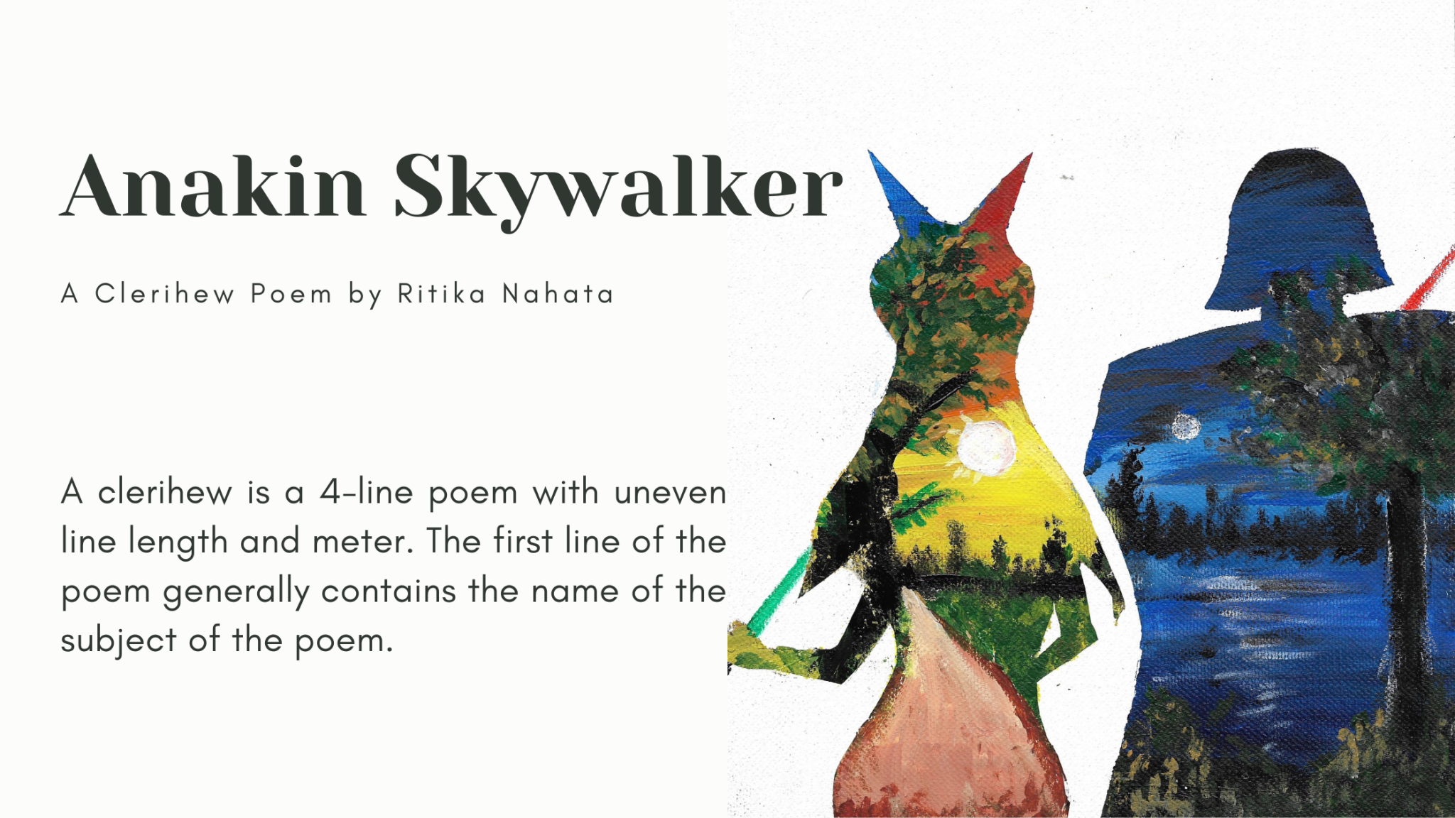 Anakin Skywalker | A Clerihew Poem by Ritika Nahata